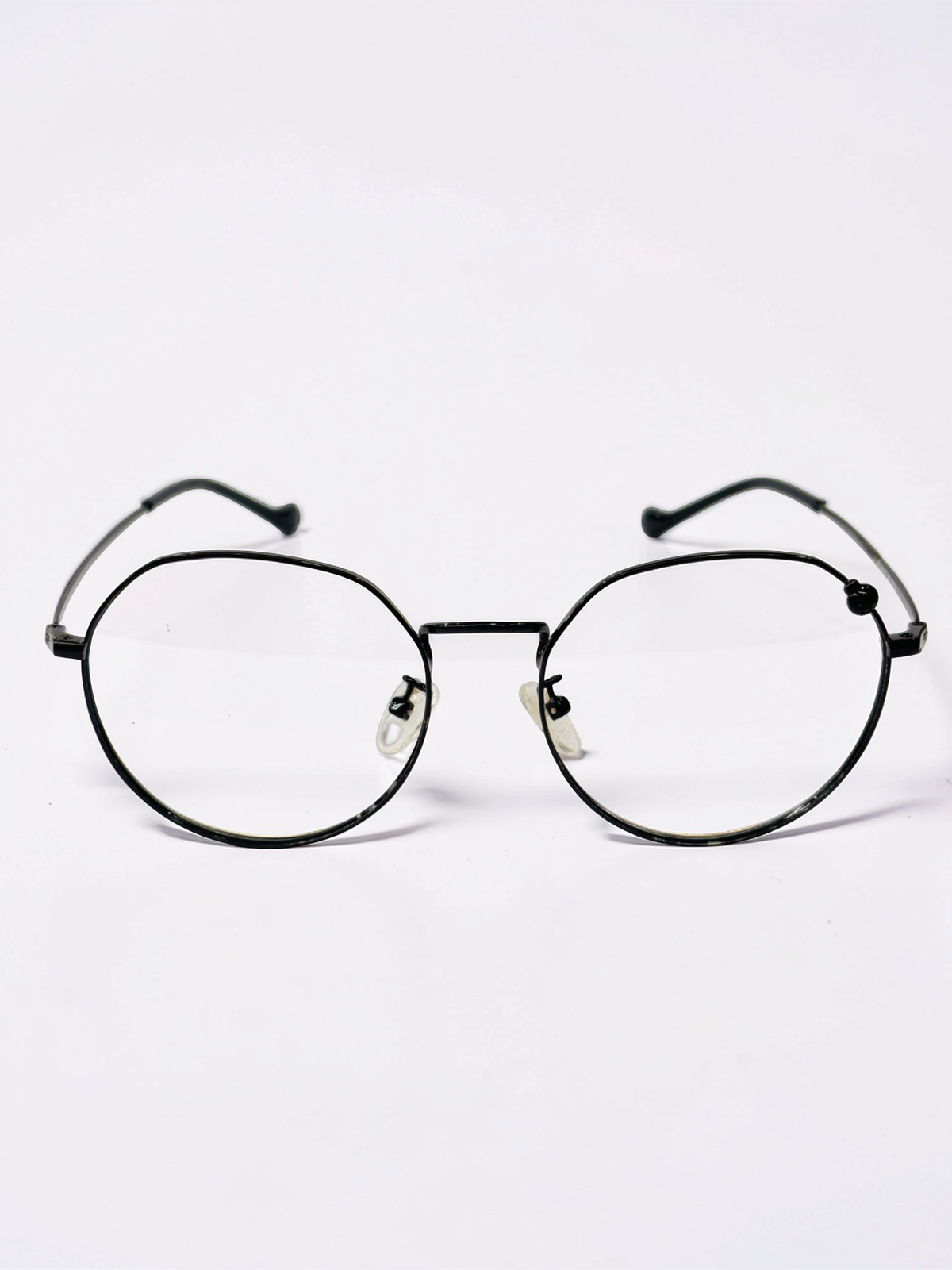 Ladies’ Black Round Stainless Steel Frame – Large Fit