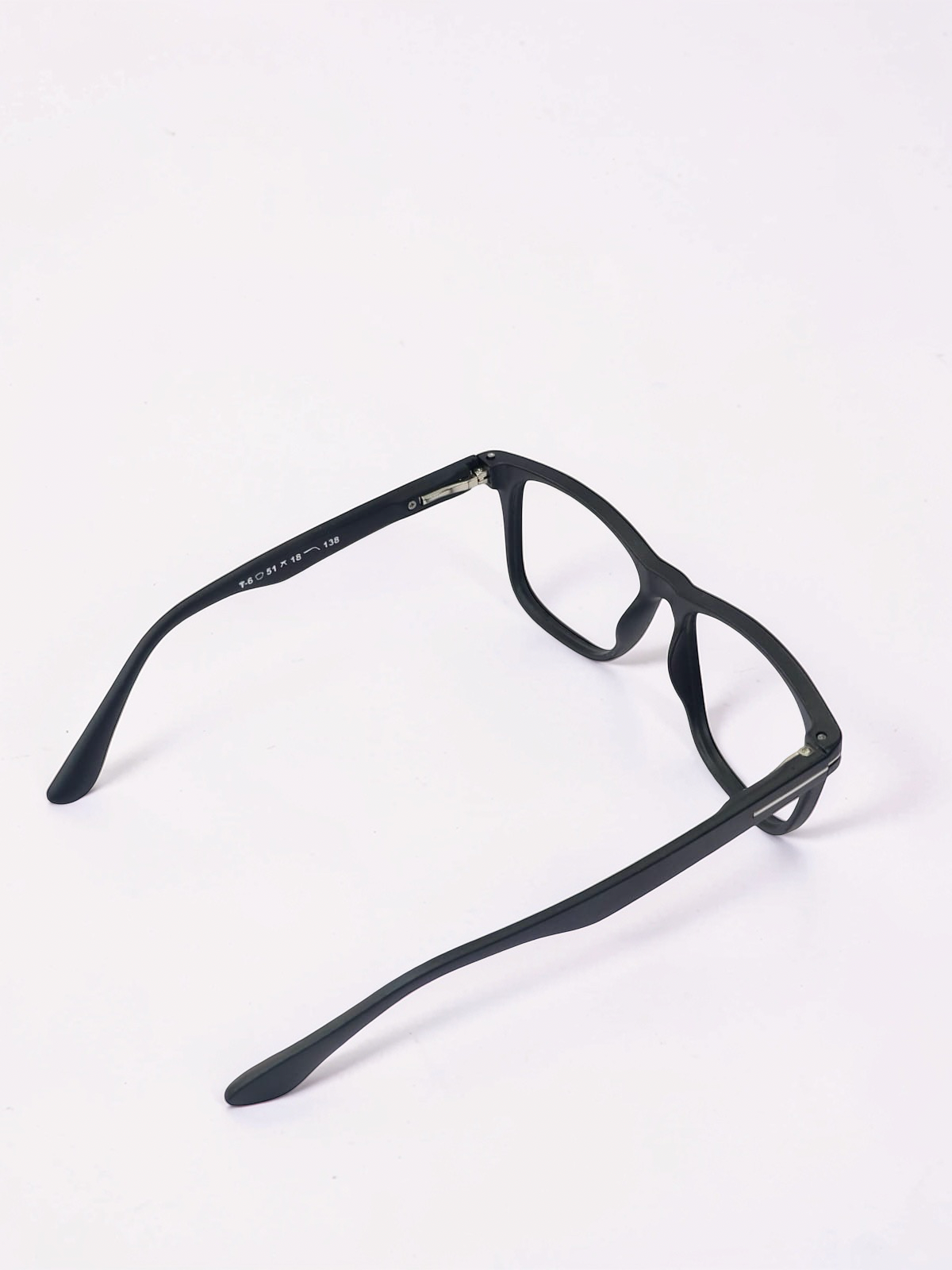 Square Matte Black Optical Frame – Flexible Unisex