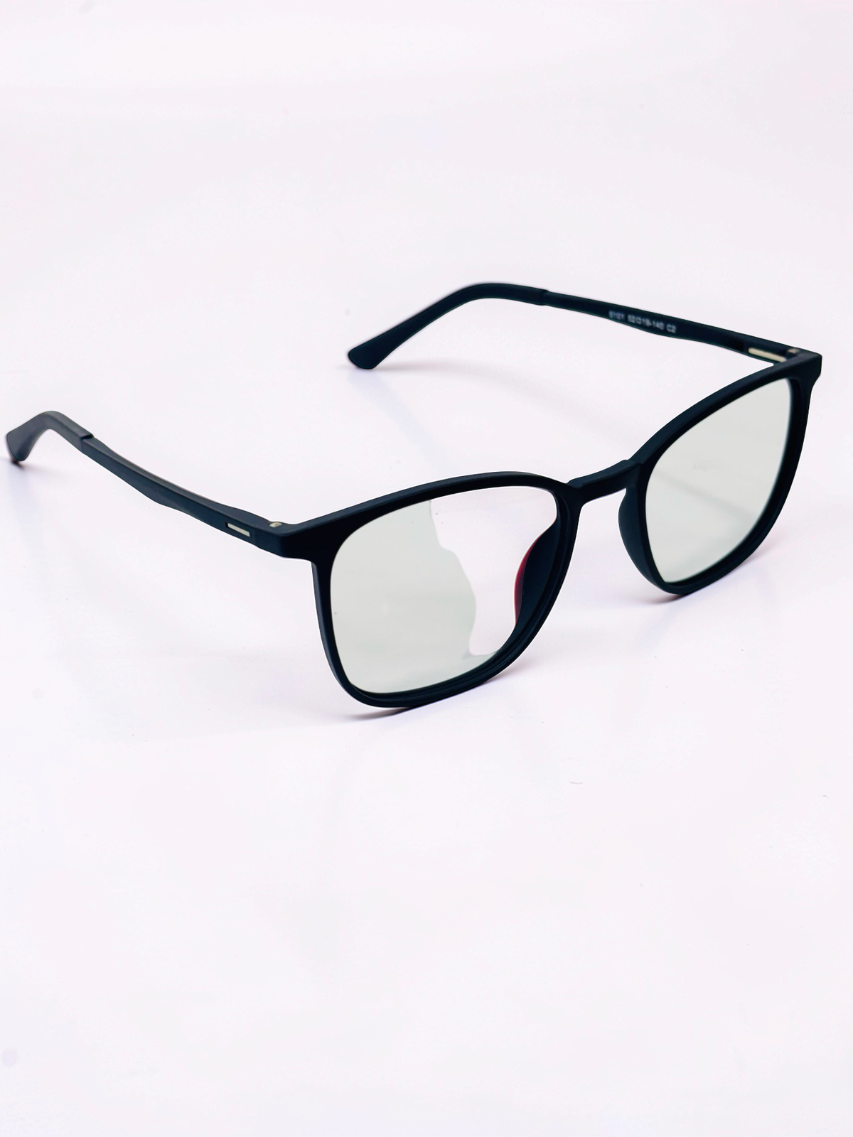 6101 Square Clip-On Eyeglasses – Matte Navy Blue