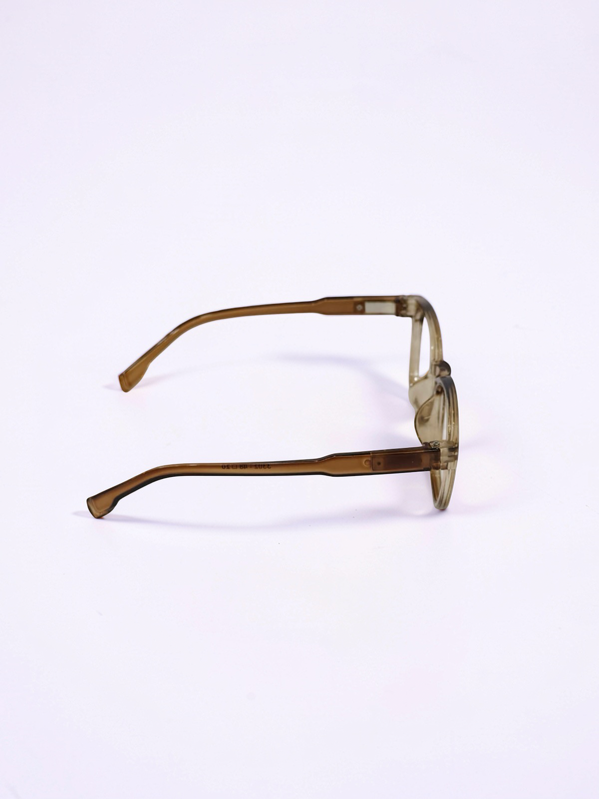 Transparent Olive Green Square Optical Frame