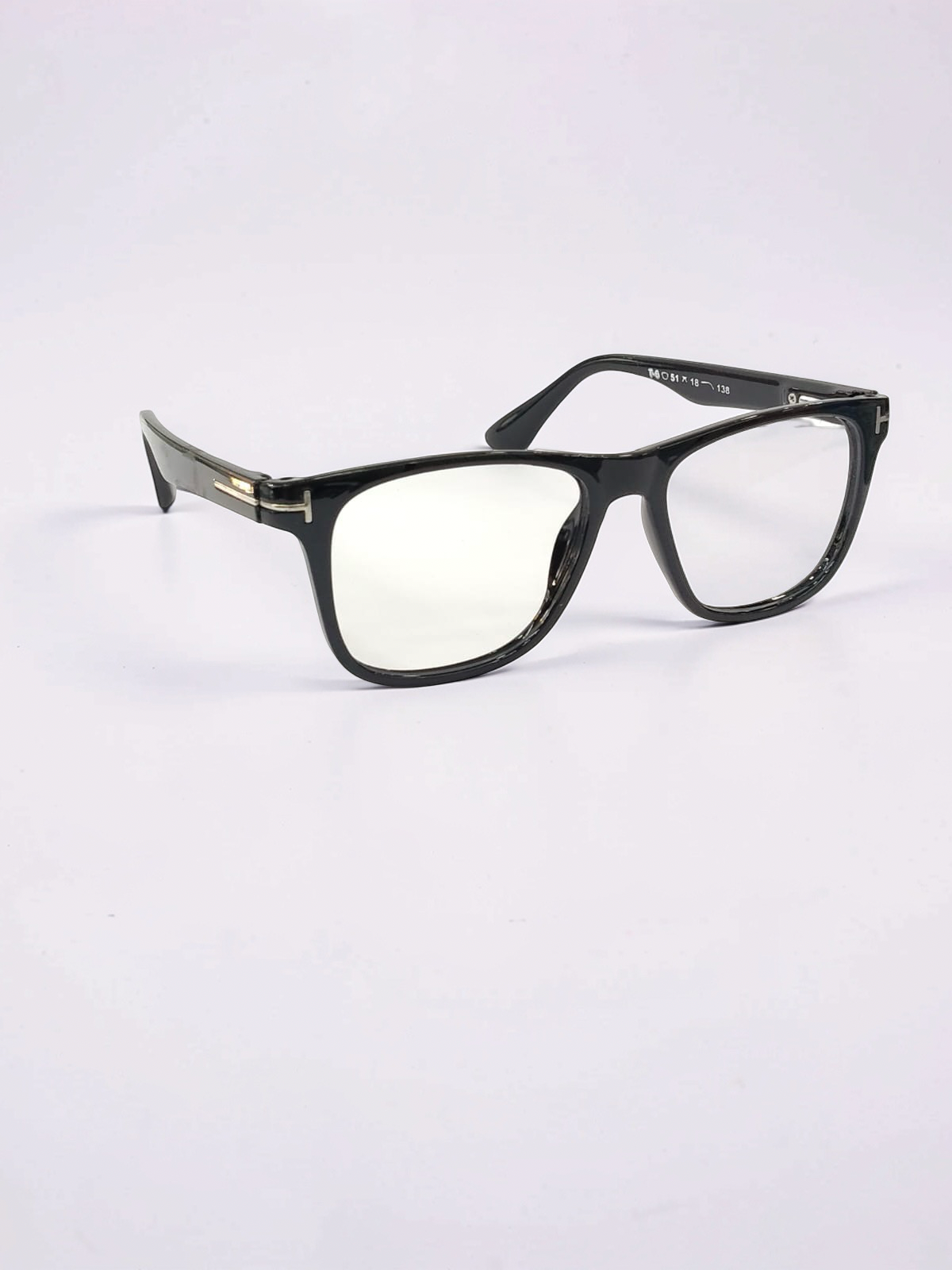 Square Glossy Black Optical Frame – Flexible Unisex