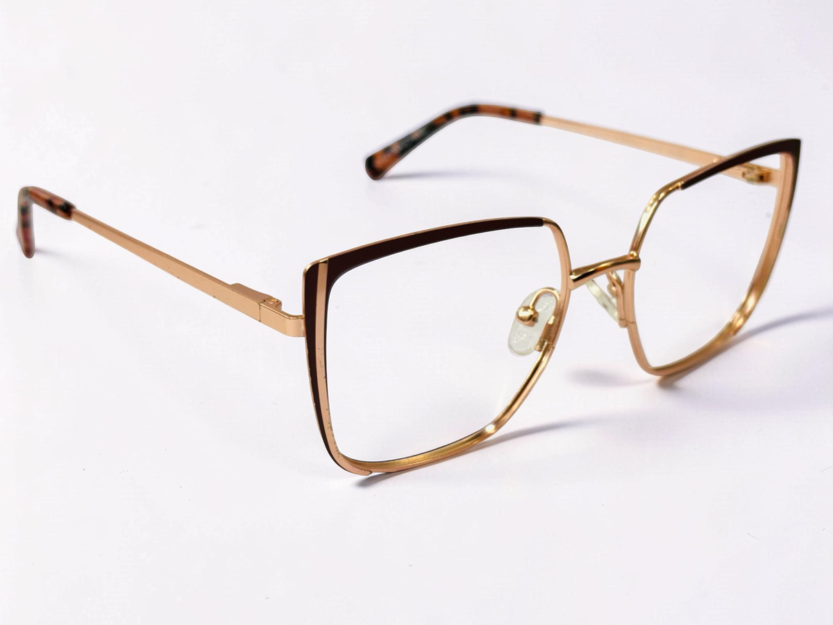Unisex Metal Full-Frame Optical — Gold & Brown Tortoise