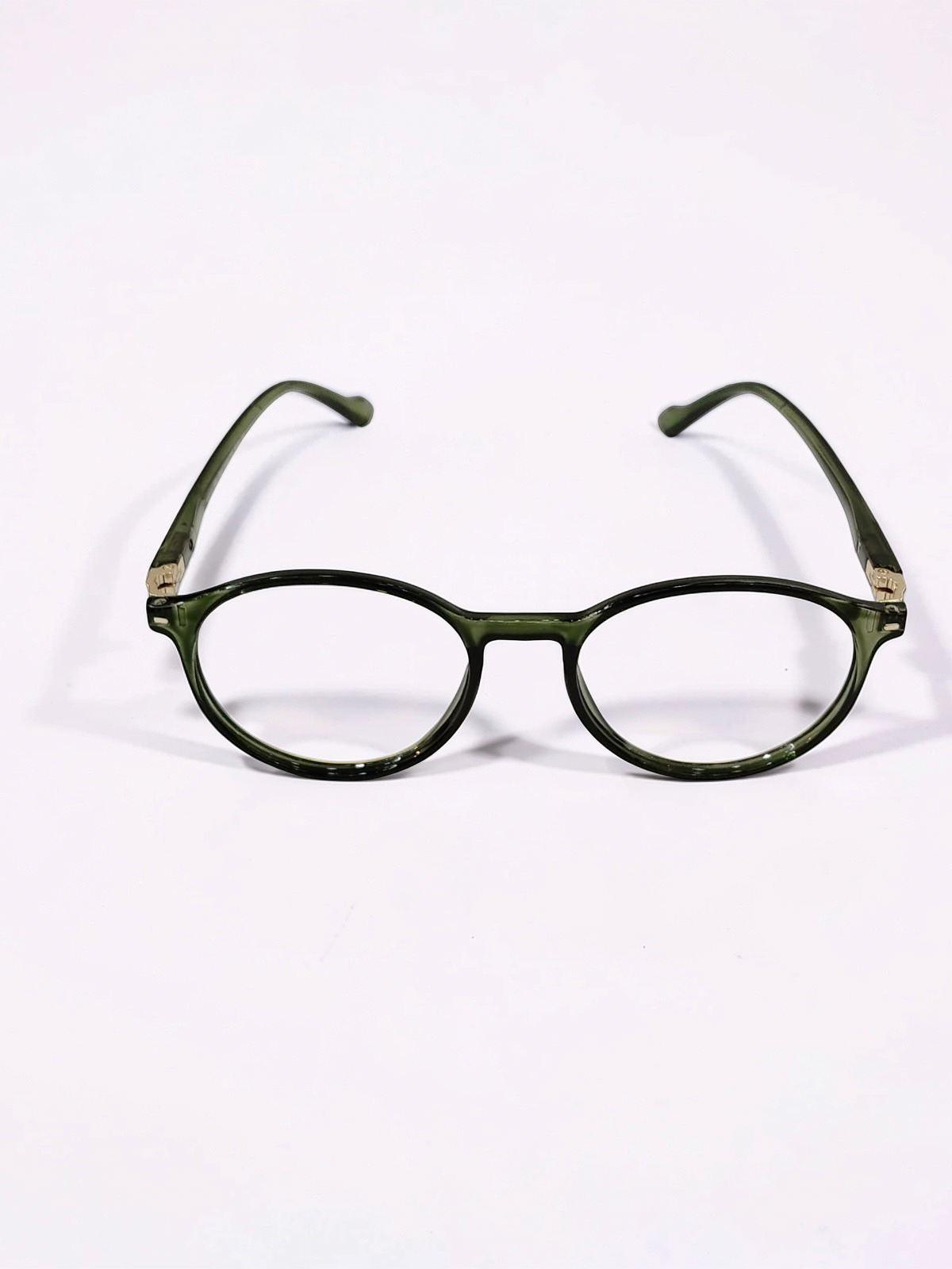 Round Olive Green Optical Frame – Flexible Unisex