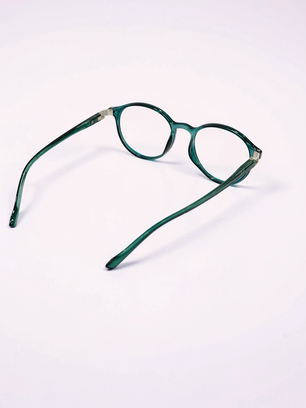 Round Deep Teal Green Optical Frame – Flexible Unisex