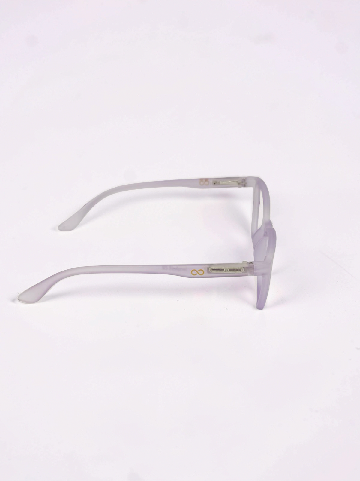 Flexible Cat-Eye Rectangle Eyeglasses – Lavender Grey (Medium Fit)