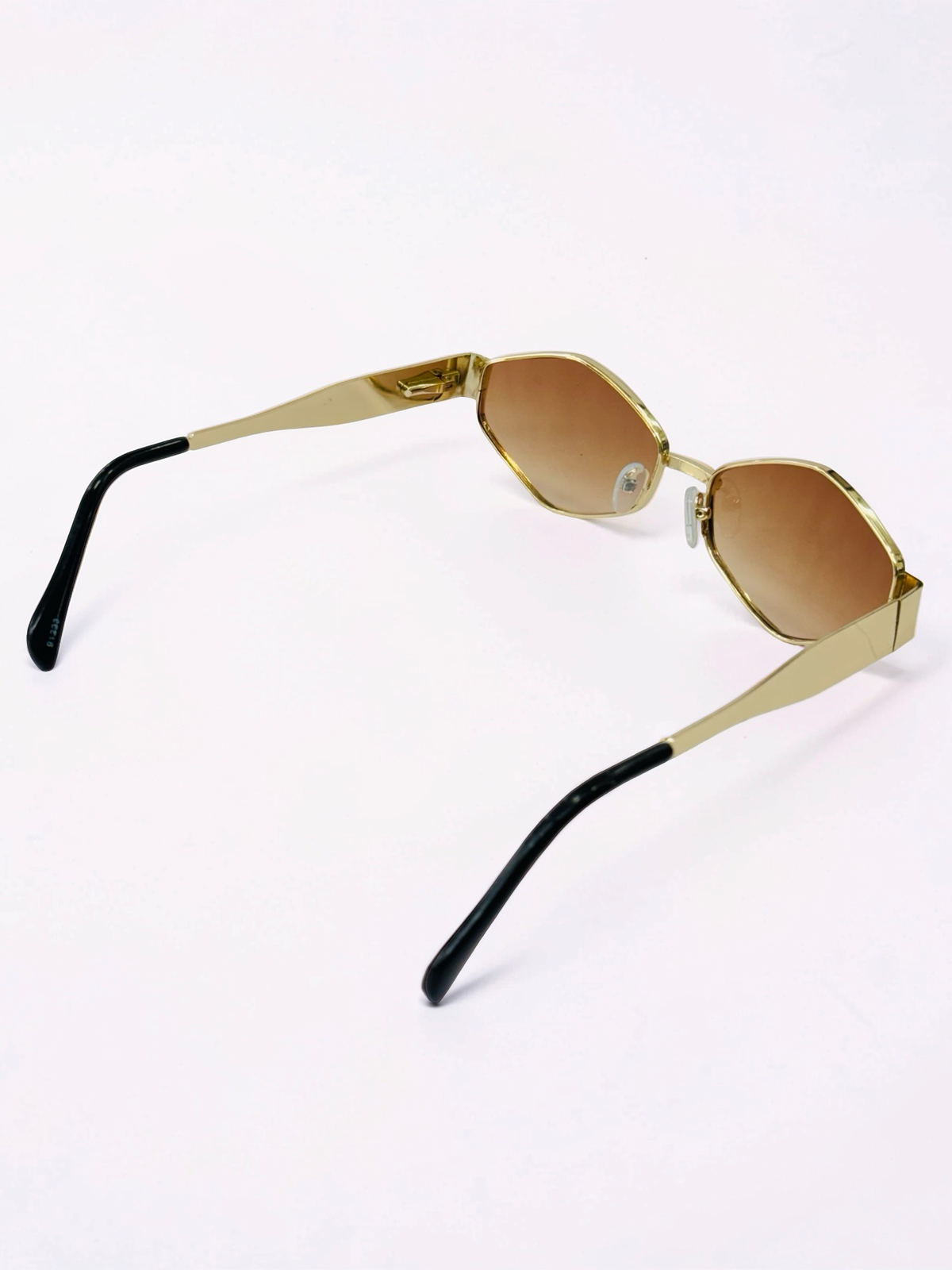 Unisex Geometric Prescription Sunglasses – Gold & Brown Gradient