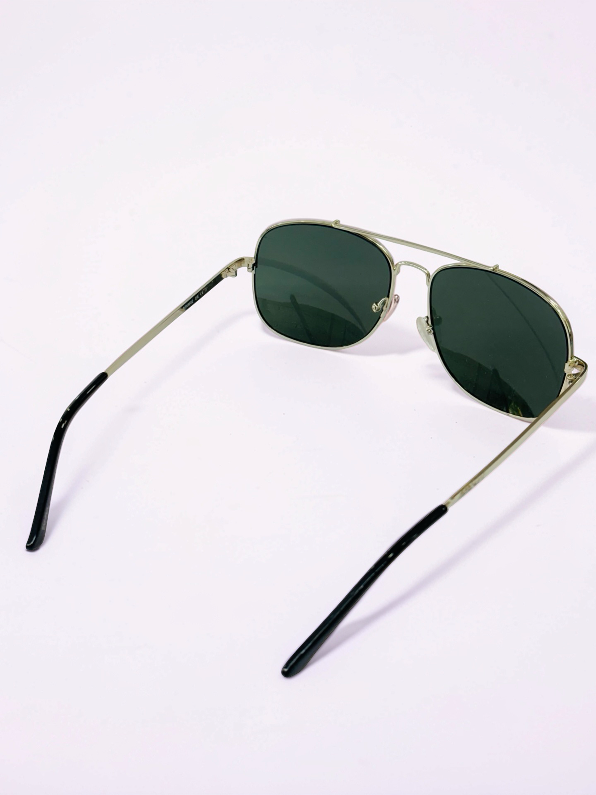 Prescription Sunglasses – Dark Green Double Bridge Aviator Square