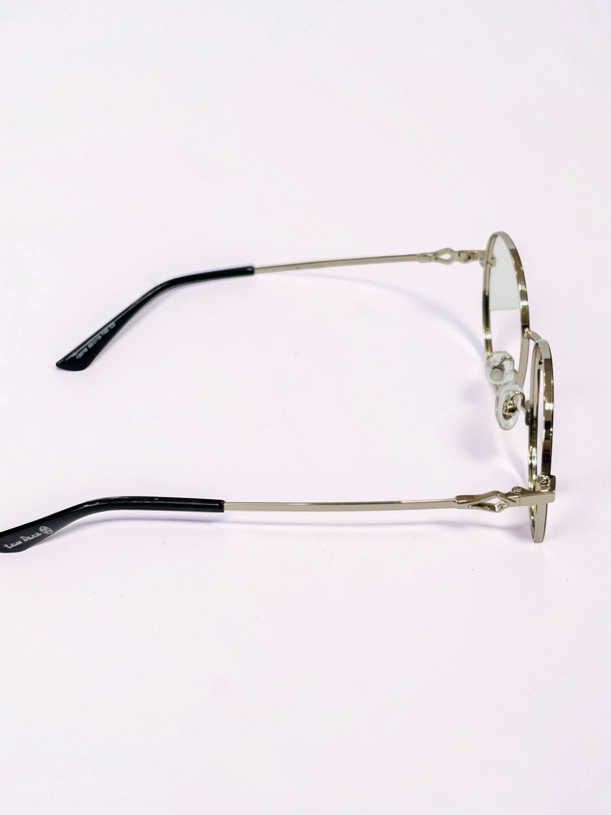 Round Gold & Black Stainless Steel Unisex Optical Frame