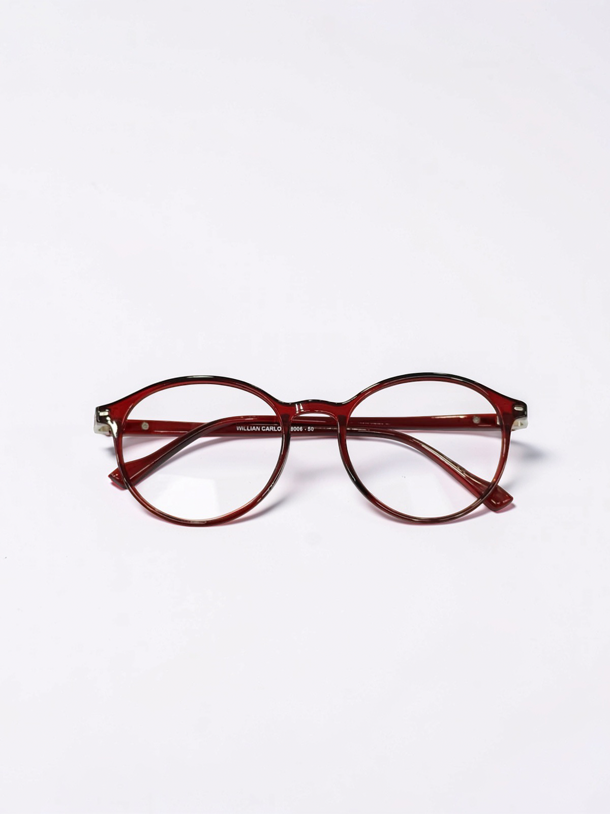 Round Maroon Optical Frame – Flexible Unisex