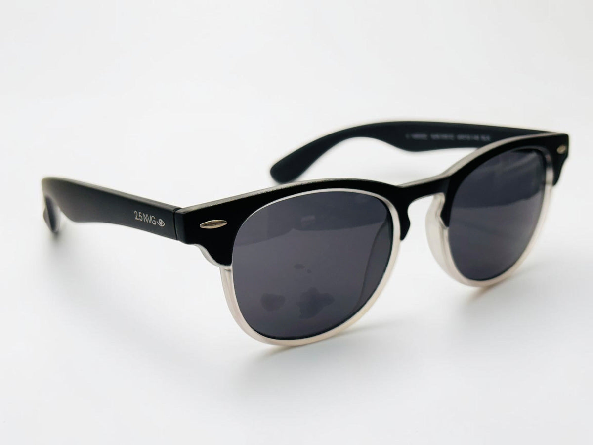 2.5 NVG Clubmaster Prescription Sunglasses – Black & Clear