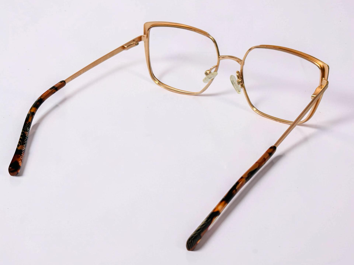 Unisex Metal Full-Frame Optical — Gold & Brown Tortoise