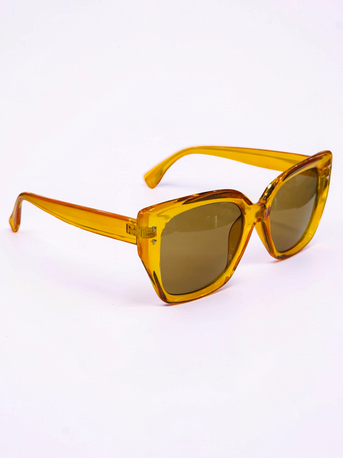 Oversized Cat-Eye Prescription Sunglasses – Amber Orange