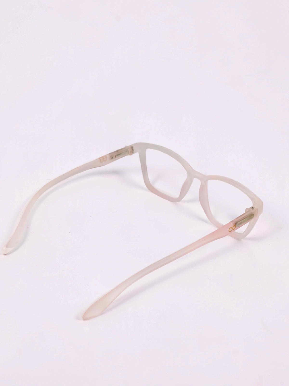 Flexible Geometric Eyeglasses – Blush Pink Marble (Medium Fit)
