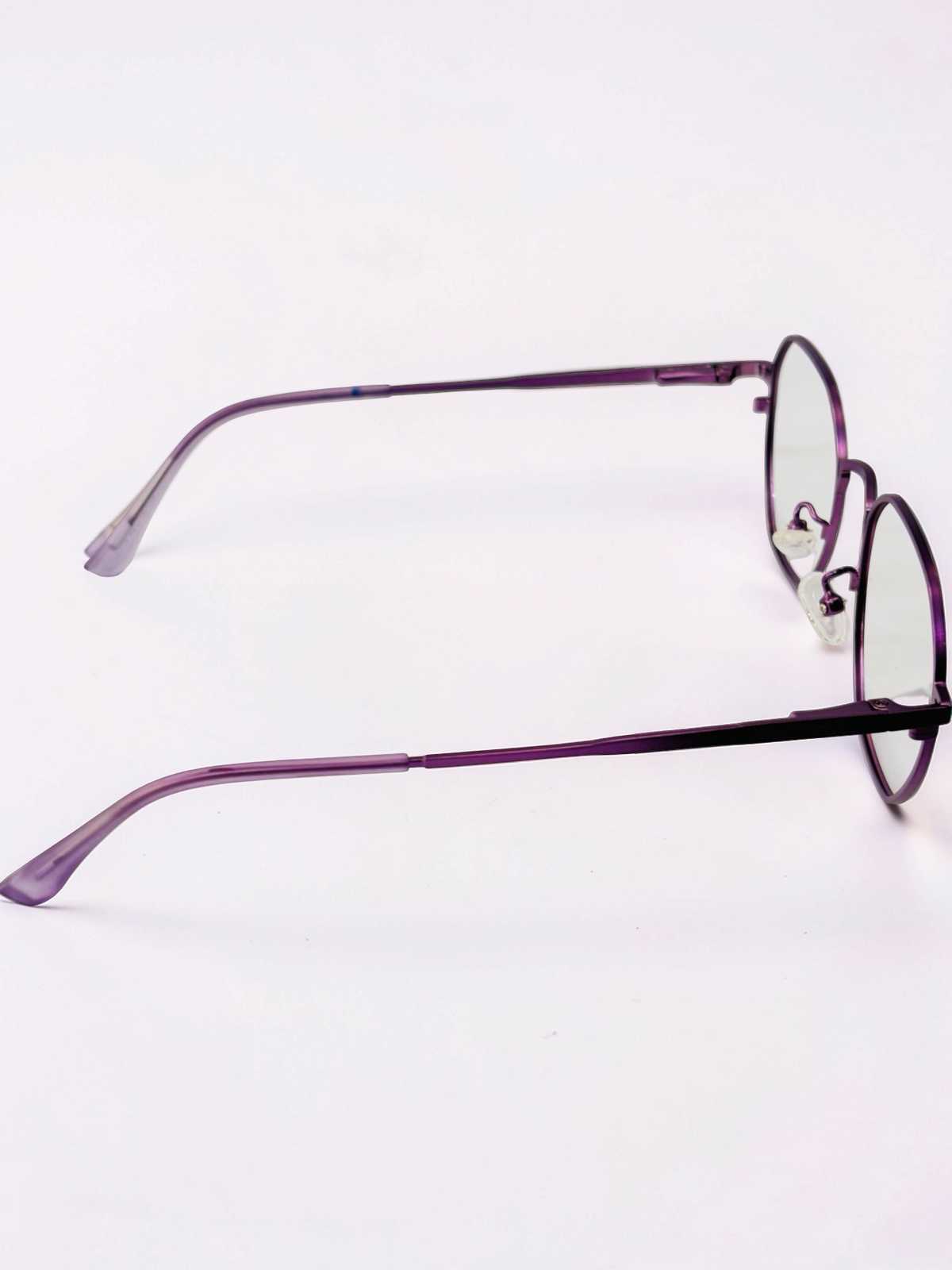 Black & Purple Unisex Stainless Steel Eyeglass Frame