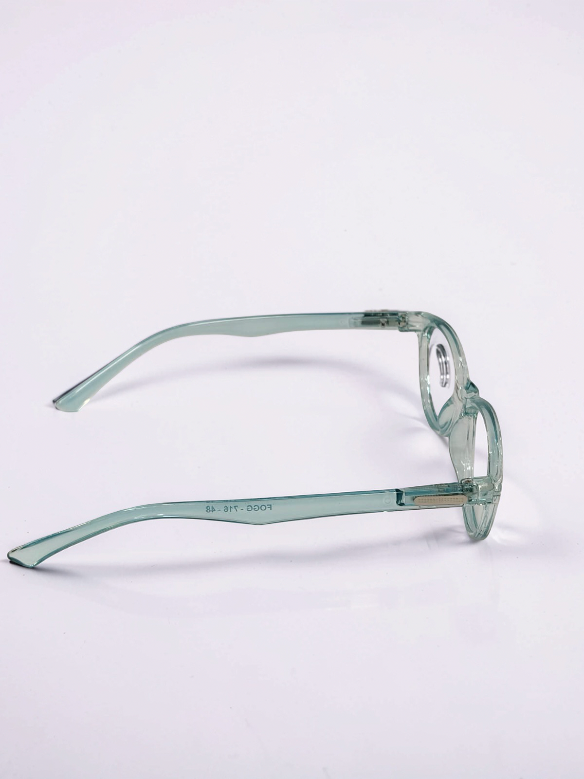 Glow 718 Transparent Teal Cat-Eye Optical Frame