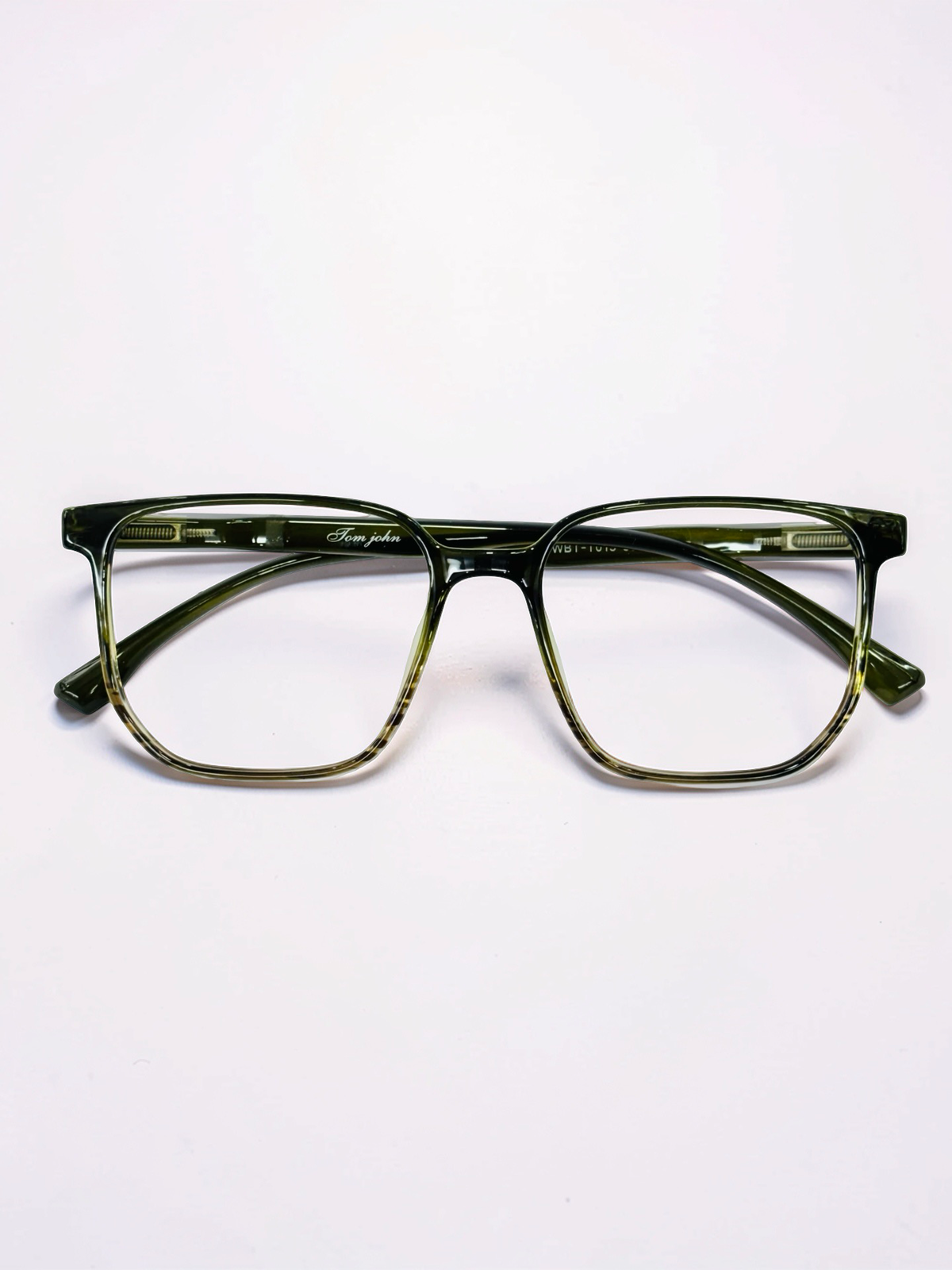 Olive Green Gradient Square Optical Frame – Flexible Unisex