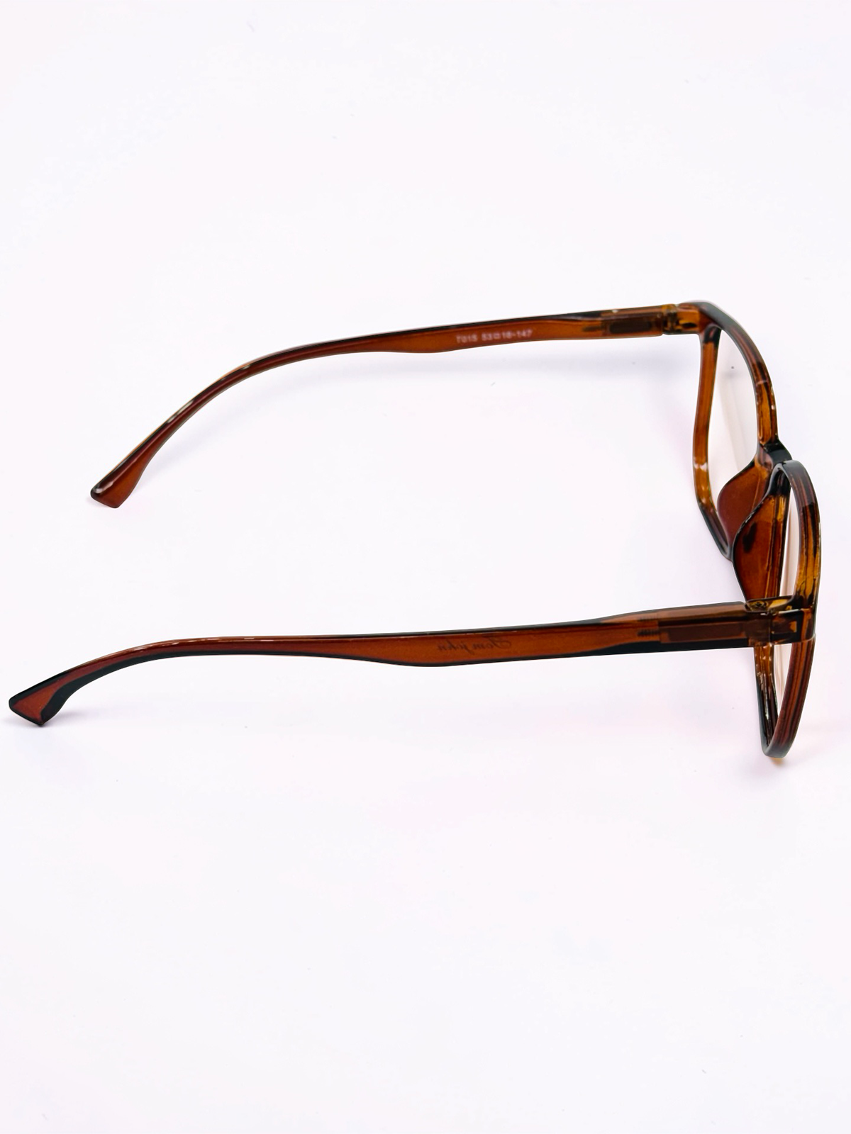Translucent Brown Square Optical Frame – Flexible Unisex