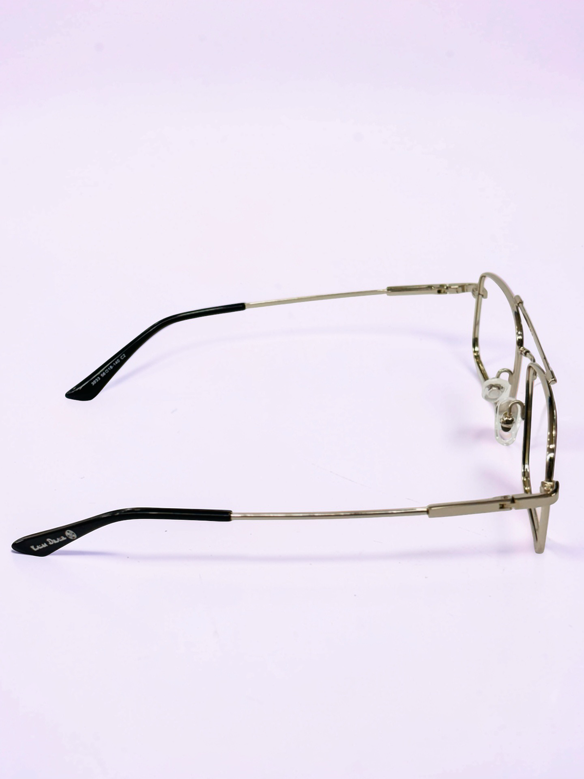 Silver Double-Bridge Rectangular Stainless Steel Frame – Unisex