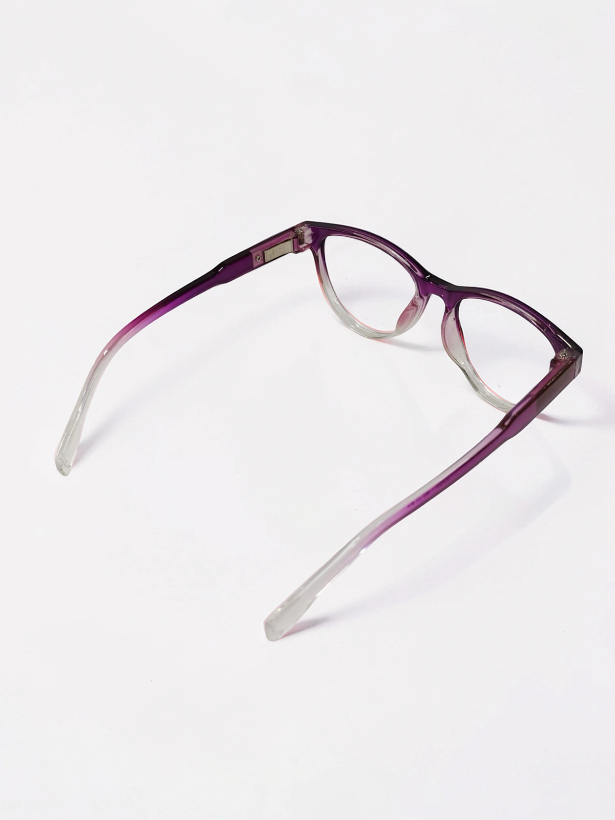 Flexible Cat-Eye Optical Frame – Purple to Clear Gradient
