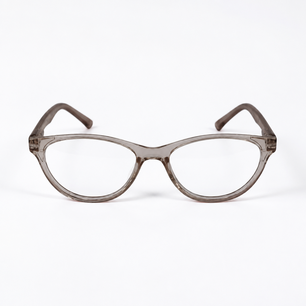Smoke Grey Cat-Eye Optical Frame