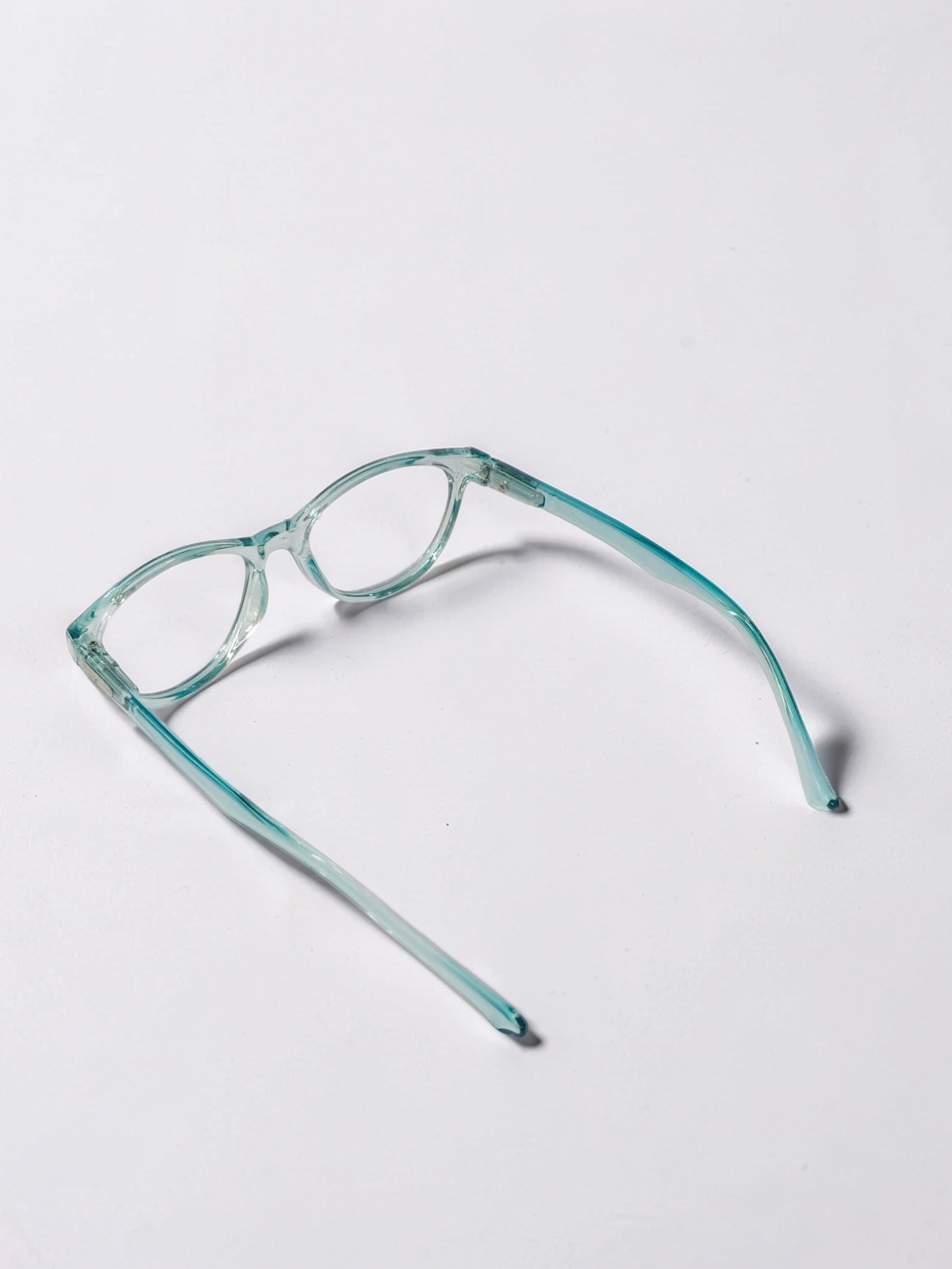Glow 718 Transparent Teal Cat-Eye Optical Frame