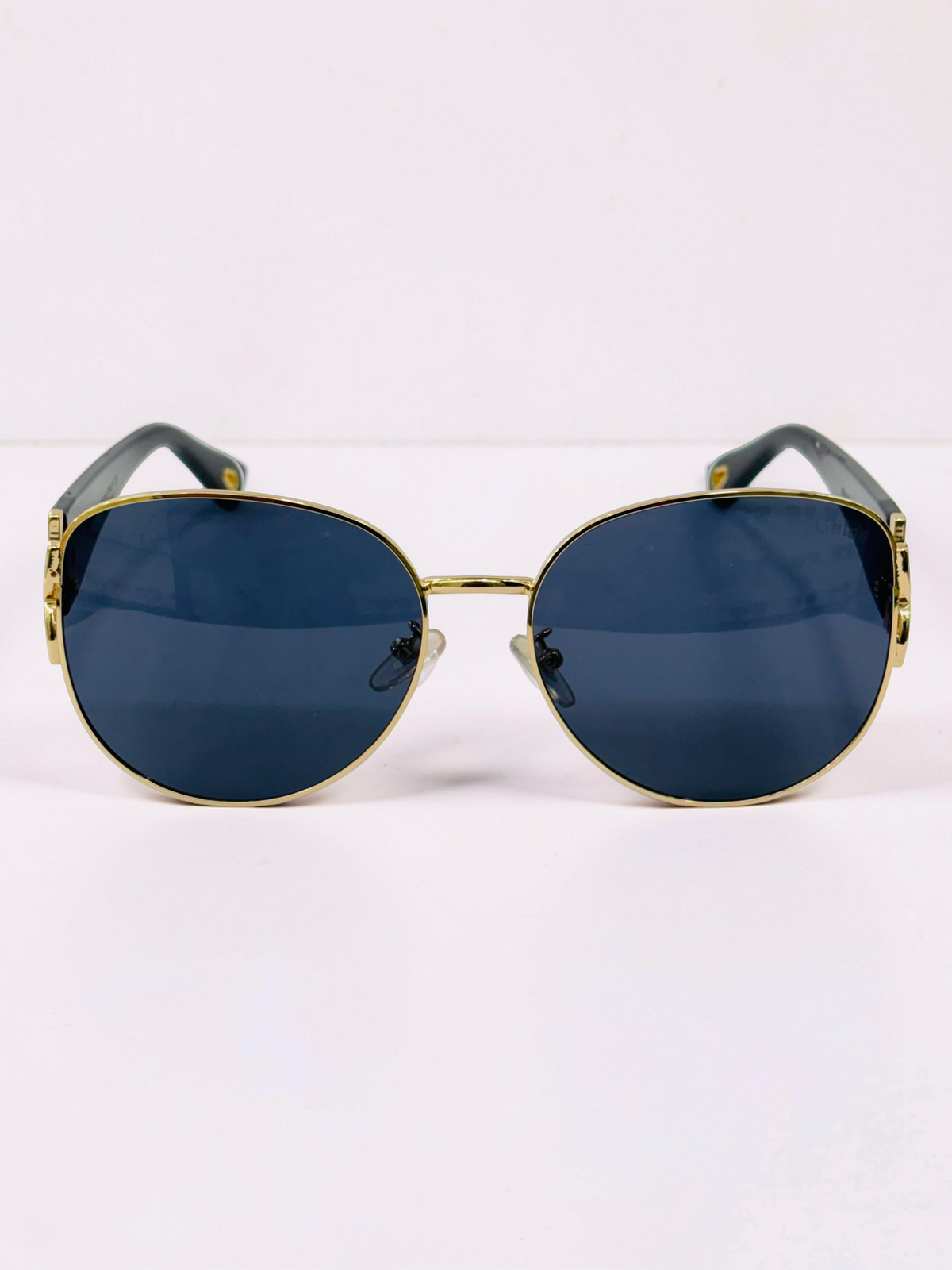 Prescription Sunglasses – Navy Blue Oversized Round Ladies