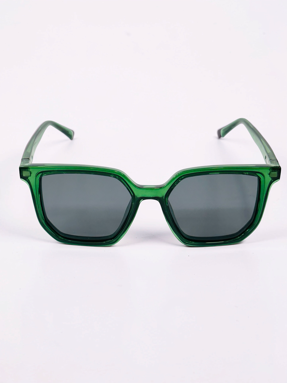EYECHOXX Square Oversized Clip-On Eyeglasses – Transparent Forest Green
