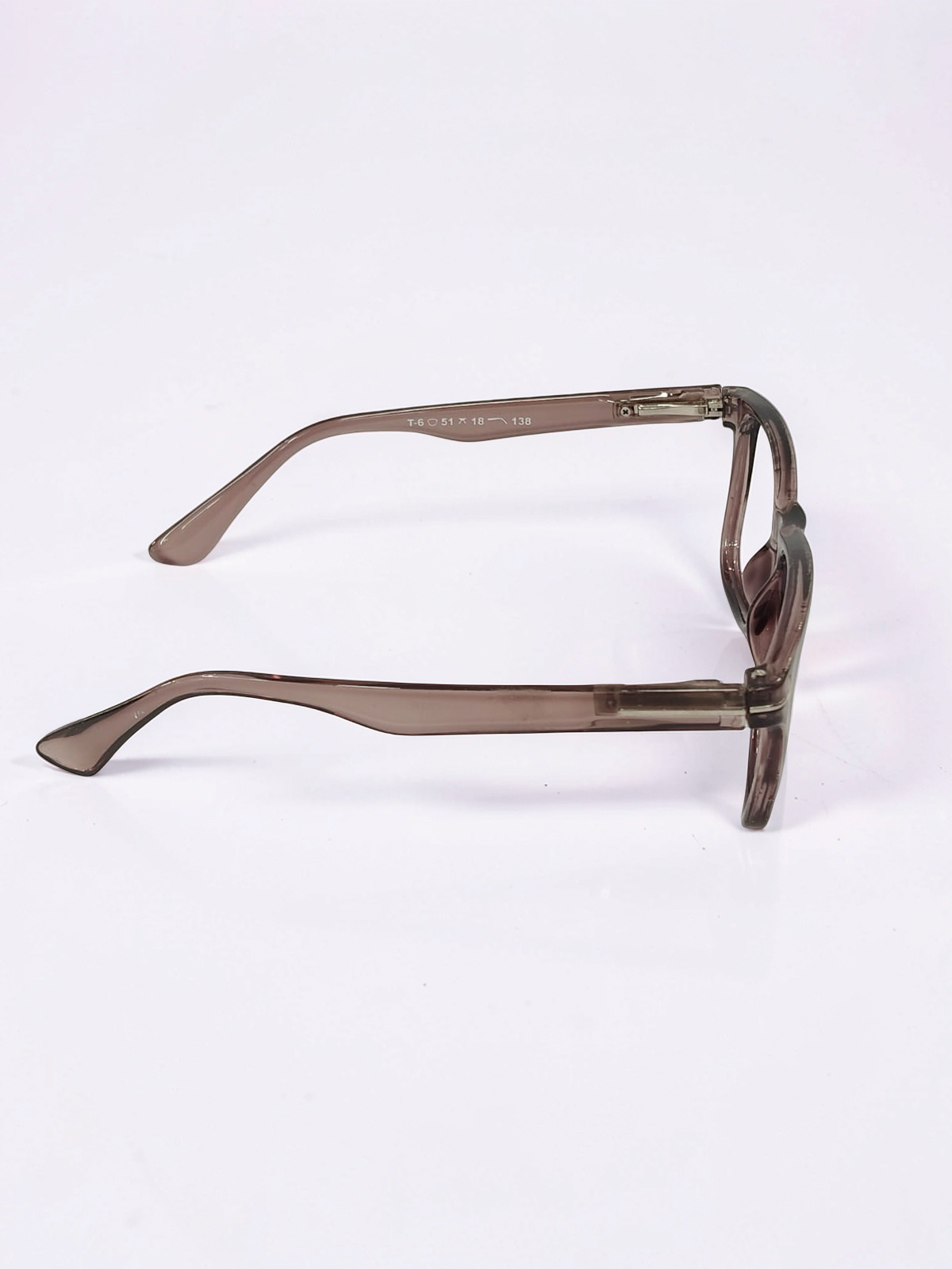 Square Transparent Mocha Brown Optical Frame – Flexible Unisex