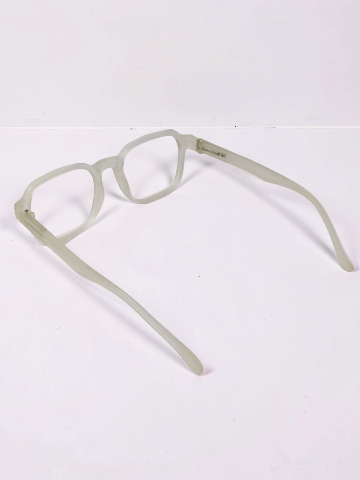 Frosted Grey Square Eyeglasses – Flexible Frame | Unisex