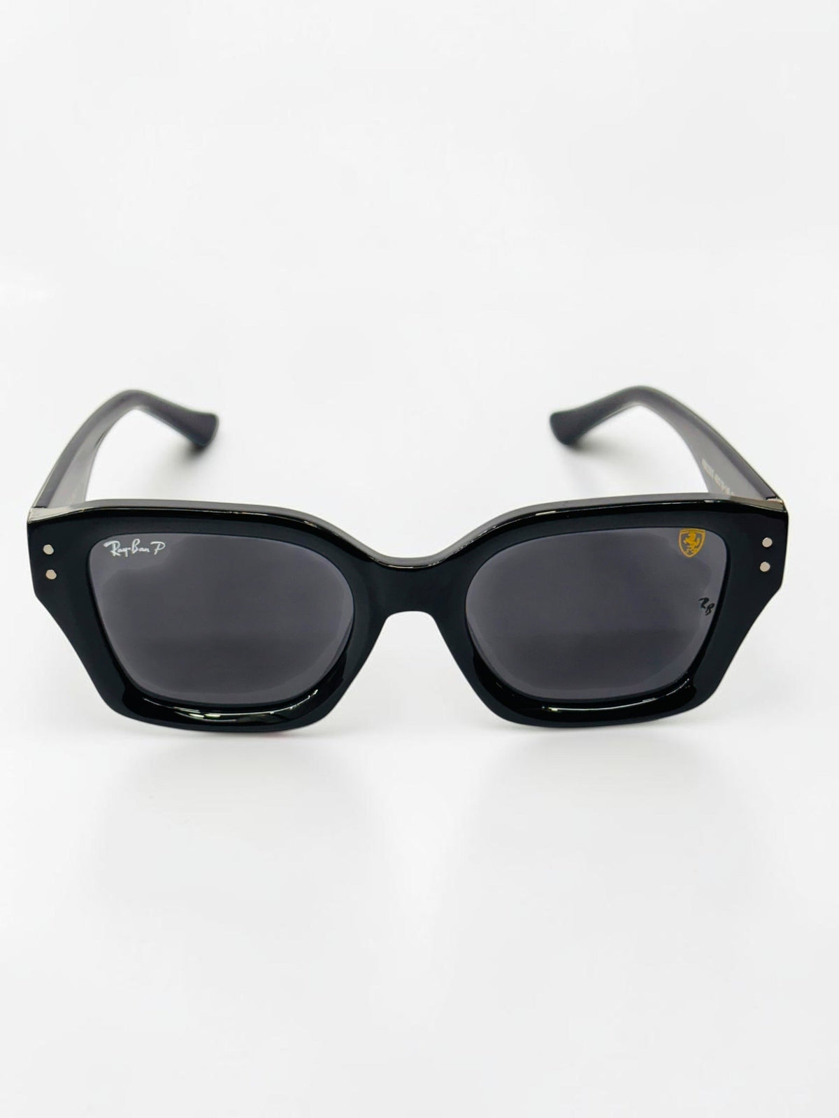 Ray-Ban x Ferrari Black Square Polarized Sunglasses