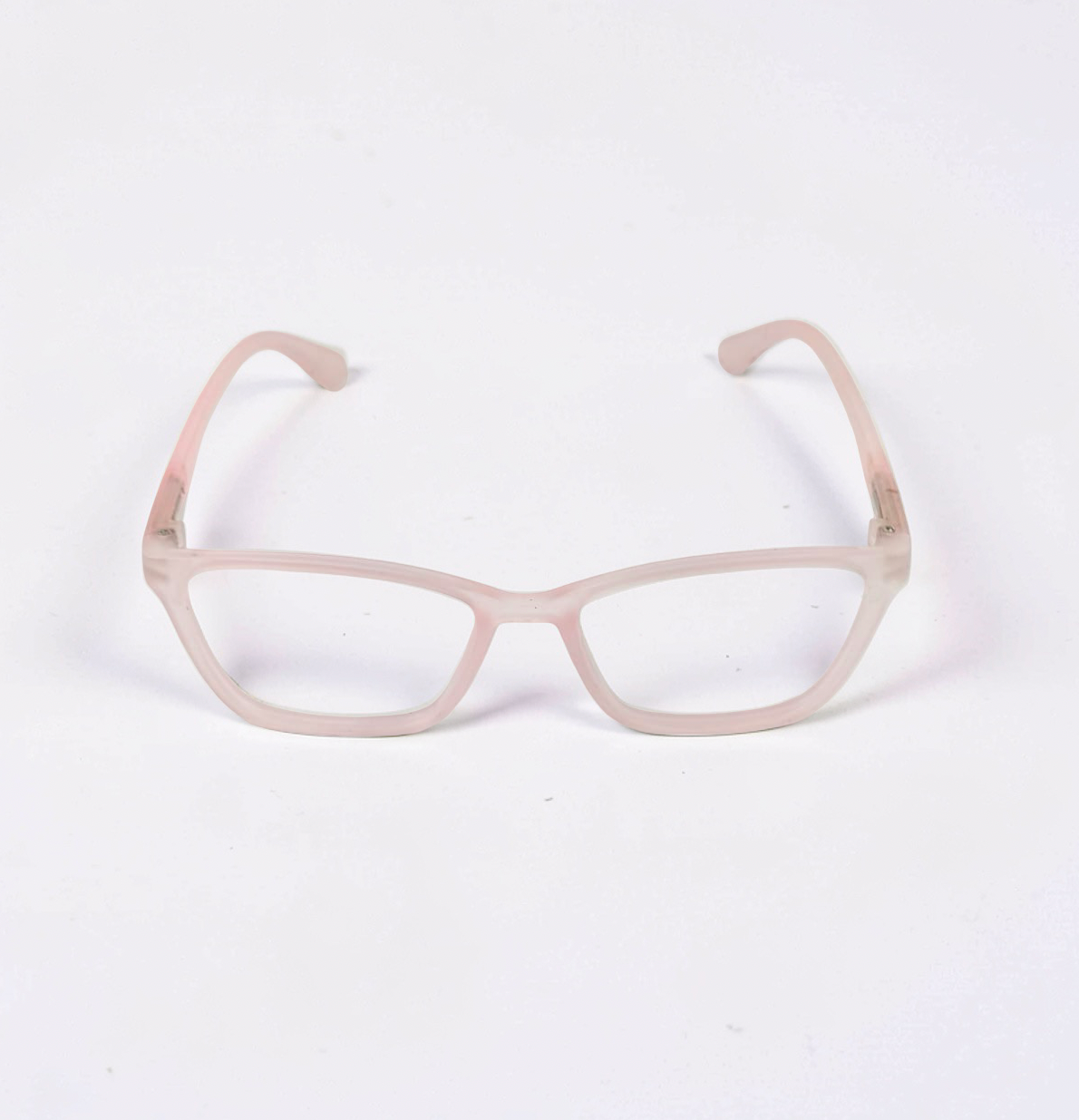 Flexible Geometric Eyeglasses – Blush Pink Marble (Medium Fit)