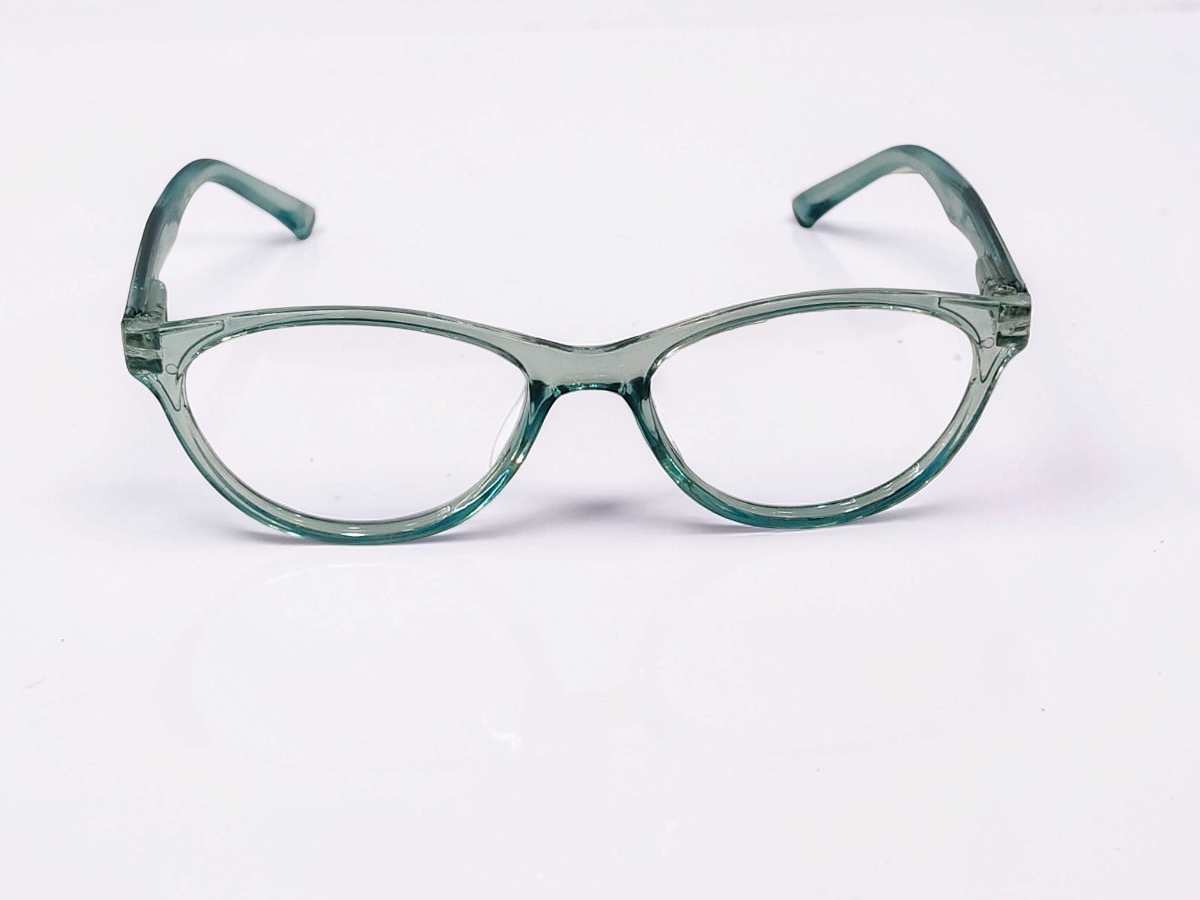 Glow 718 Transparent Teal Cat-Eye Optical Frame