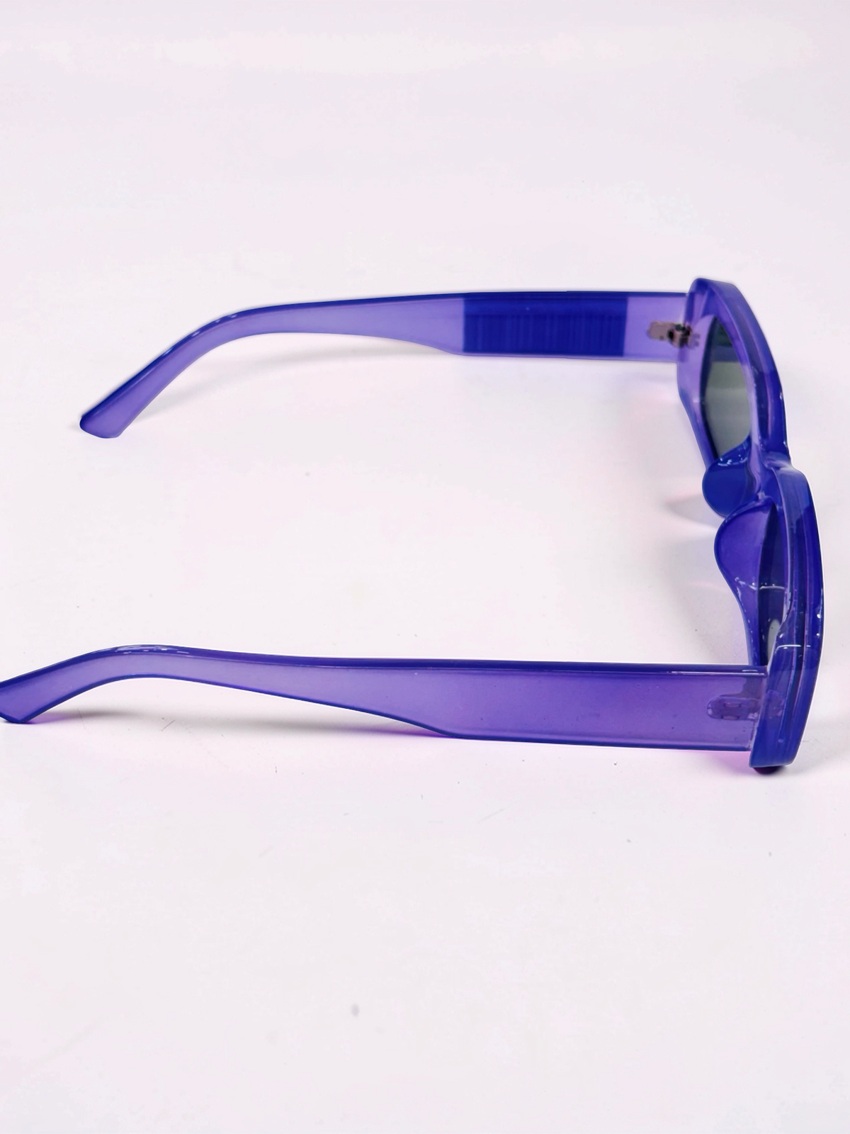 Prescription Sunglasses – Purple Transparent Chunky Rectangular