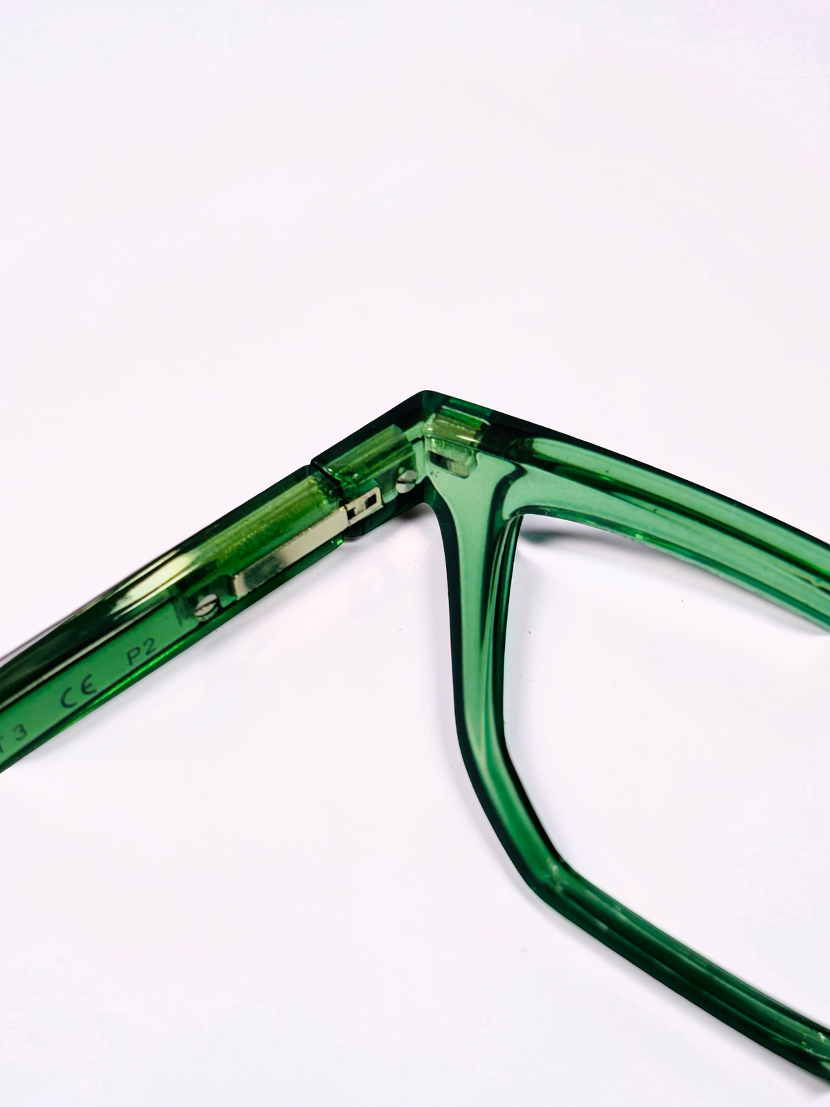EYECHOXX Square Oversized Clip-On Eyeglasses – Transparent Forest Green