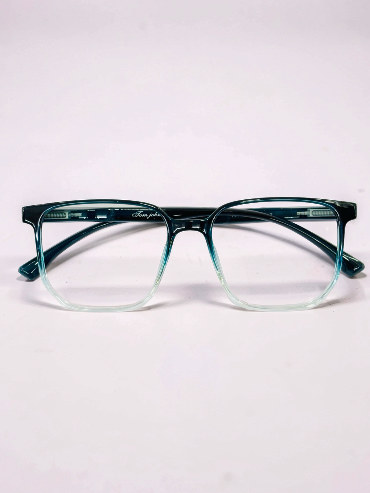 Teal Gradient Square Optical Frame – Flexible Unisex
