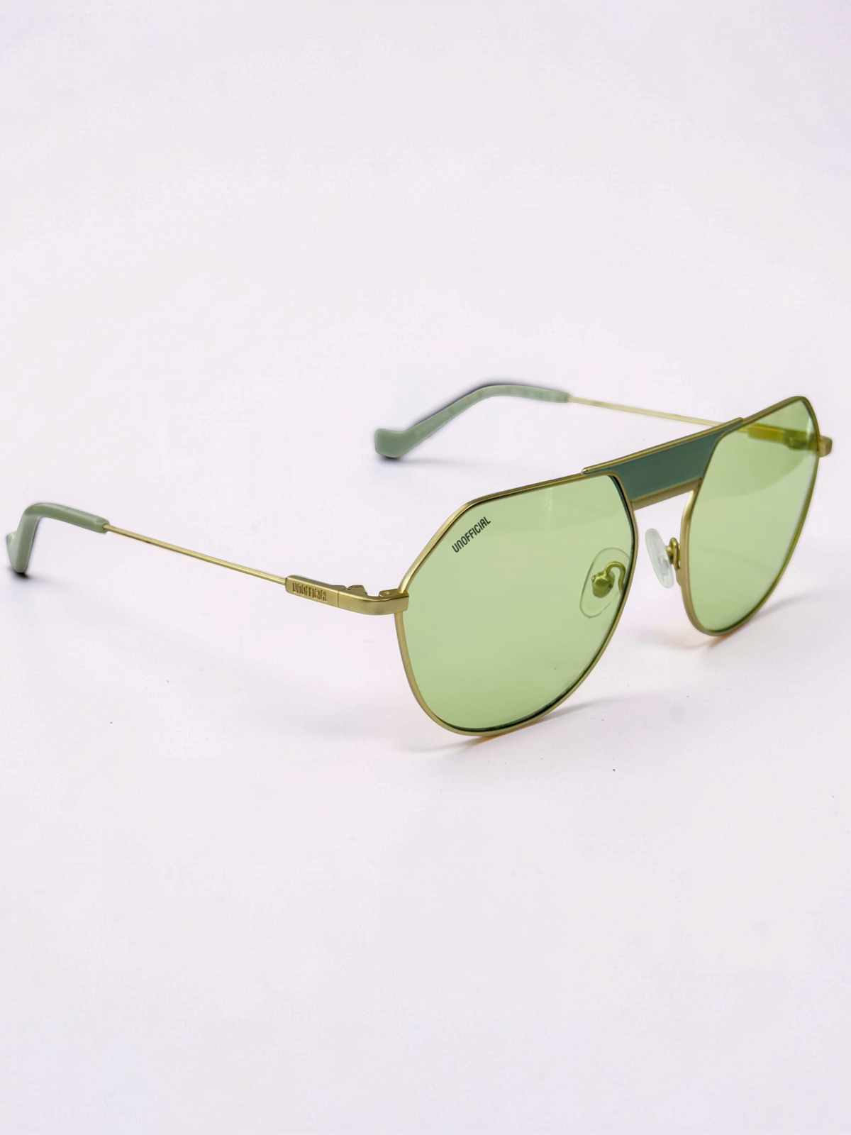 Prescription Sunglasses – Green Tint Geometric