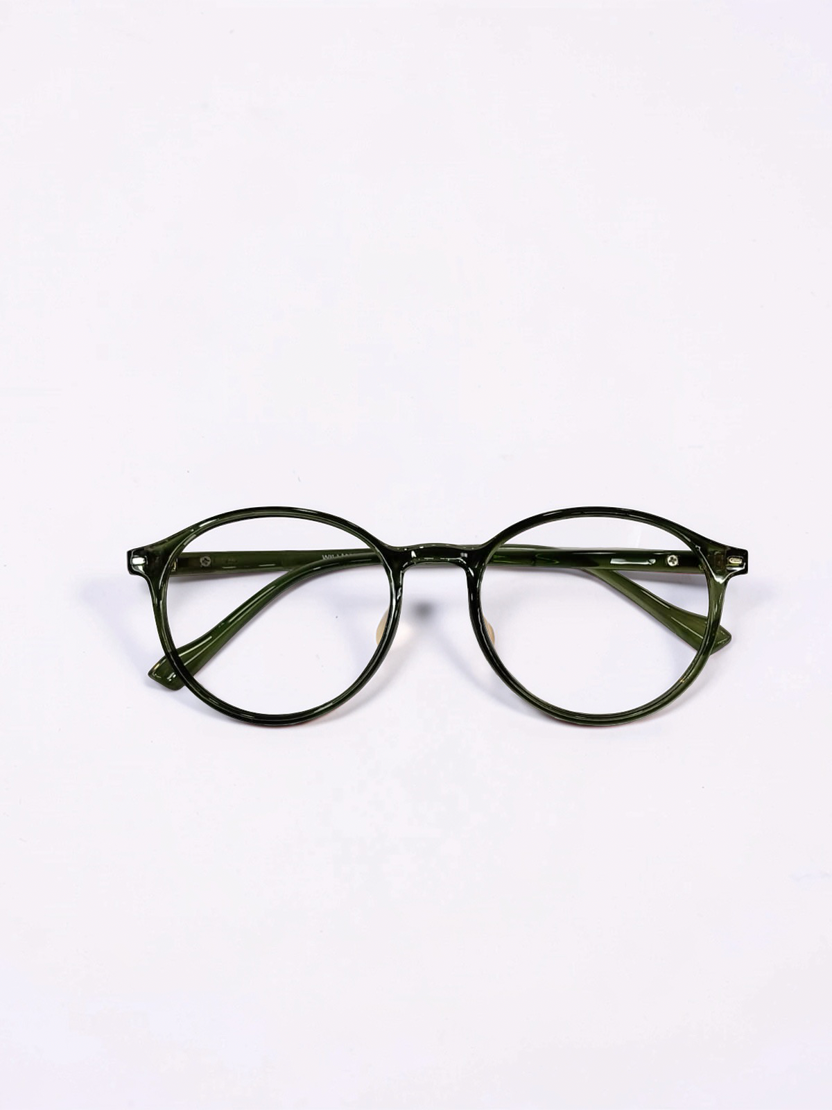 Round Olive Green Optical Frame – Flexible Unisex