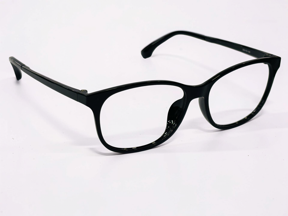 Rear view of the black optical frame