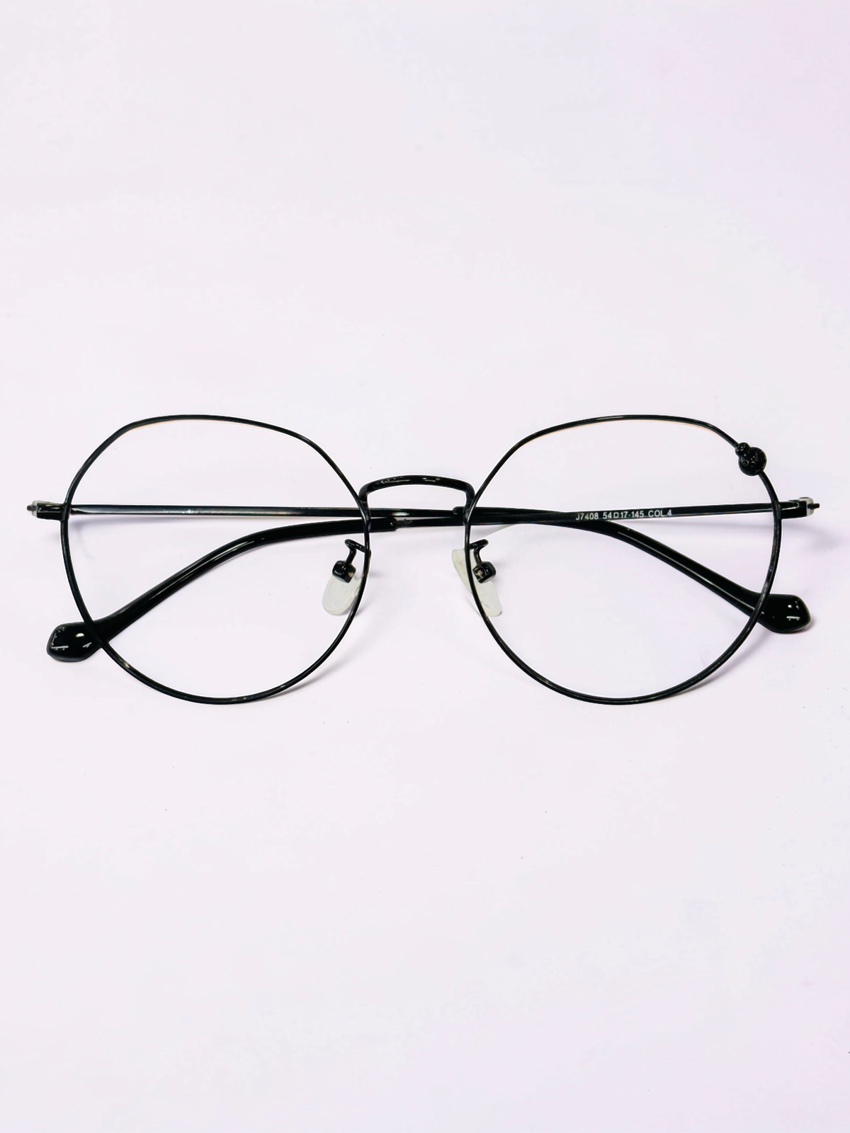 Ladies’ Black Round Stainless Steel Frame – Large Fit