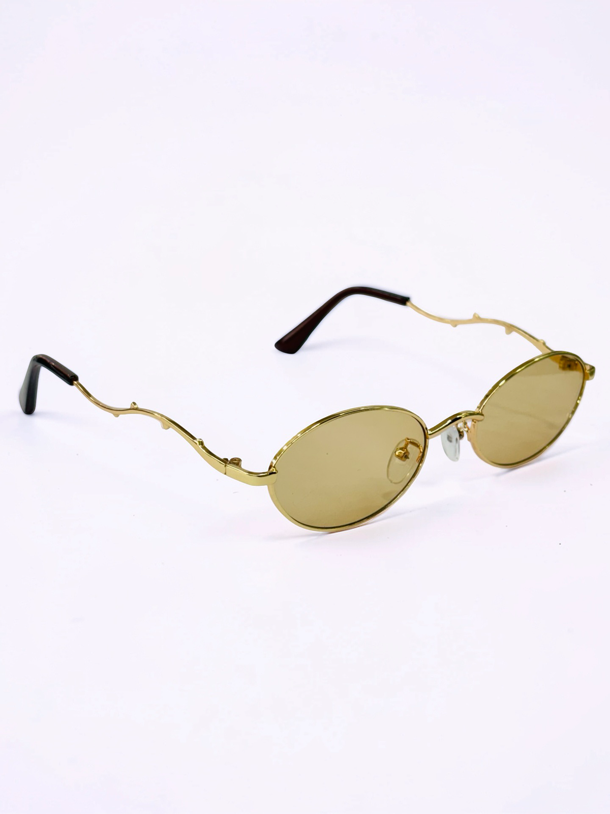 Unisex Oval Prescription Sunglasses – Gold