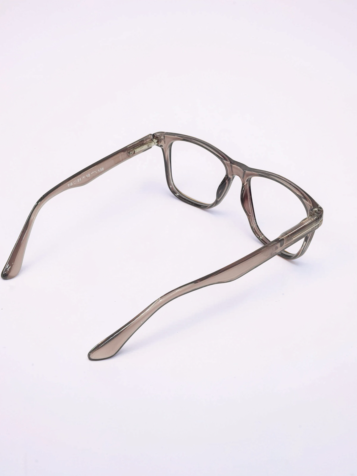 Square Transparent Mocha Brown Optical Frame – Flexible Unisex
