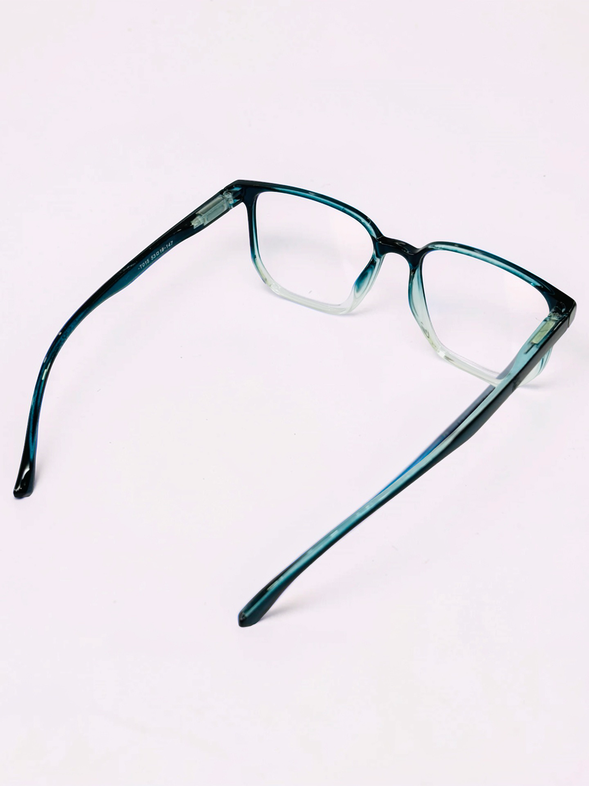Teal Gradient Square Optical Frame – Flexible Unisex
