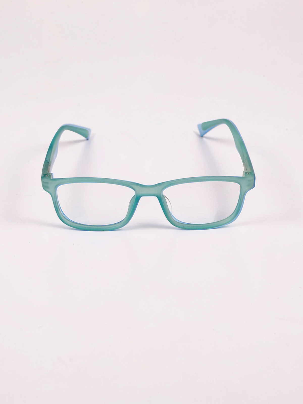 Flexible Rectangle Eyeglasses – Teal (Medium Fit)