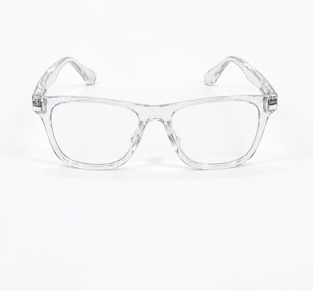 Crystal Clear Wayfarer Optical Frame
