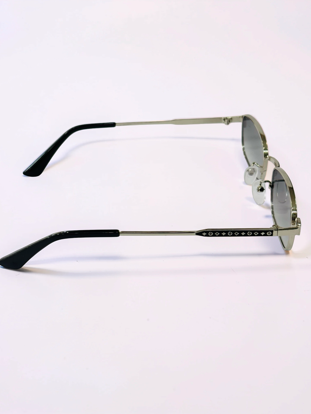 Unisex Rectangular Prescription Sunglasses – Silver & Grey Gradient