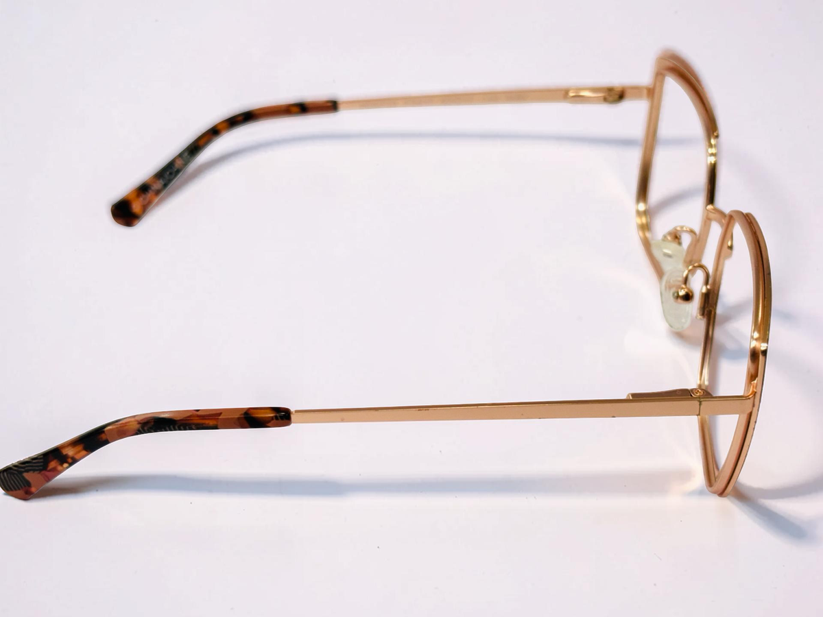 Unisex Metal Full-Frame Optical — Gold & Brown Tortoise