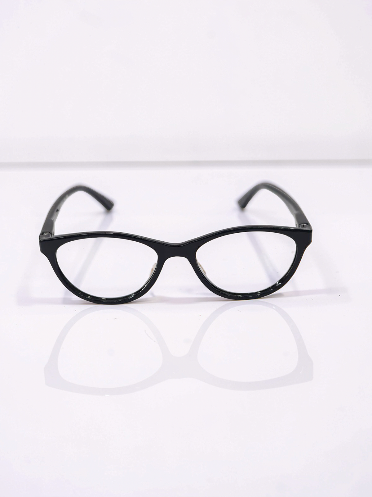Flexible Cat-Eye Optical Frame – Glossy Black