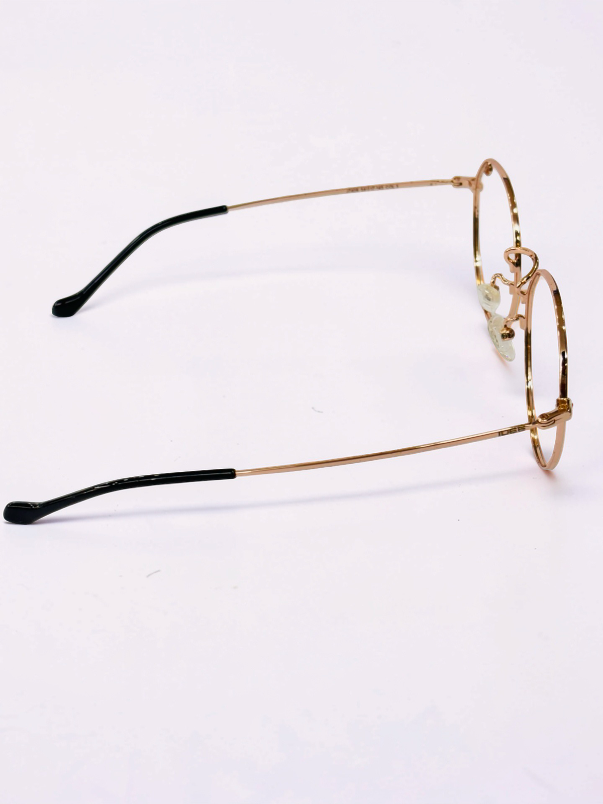 Ladies Gold Round Stainless-Steel Optical Frame – Large Fit