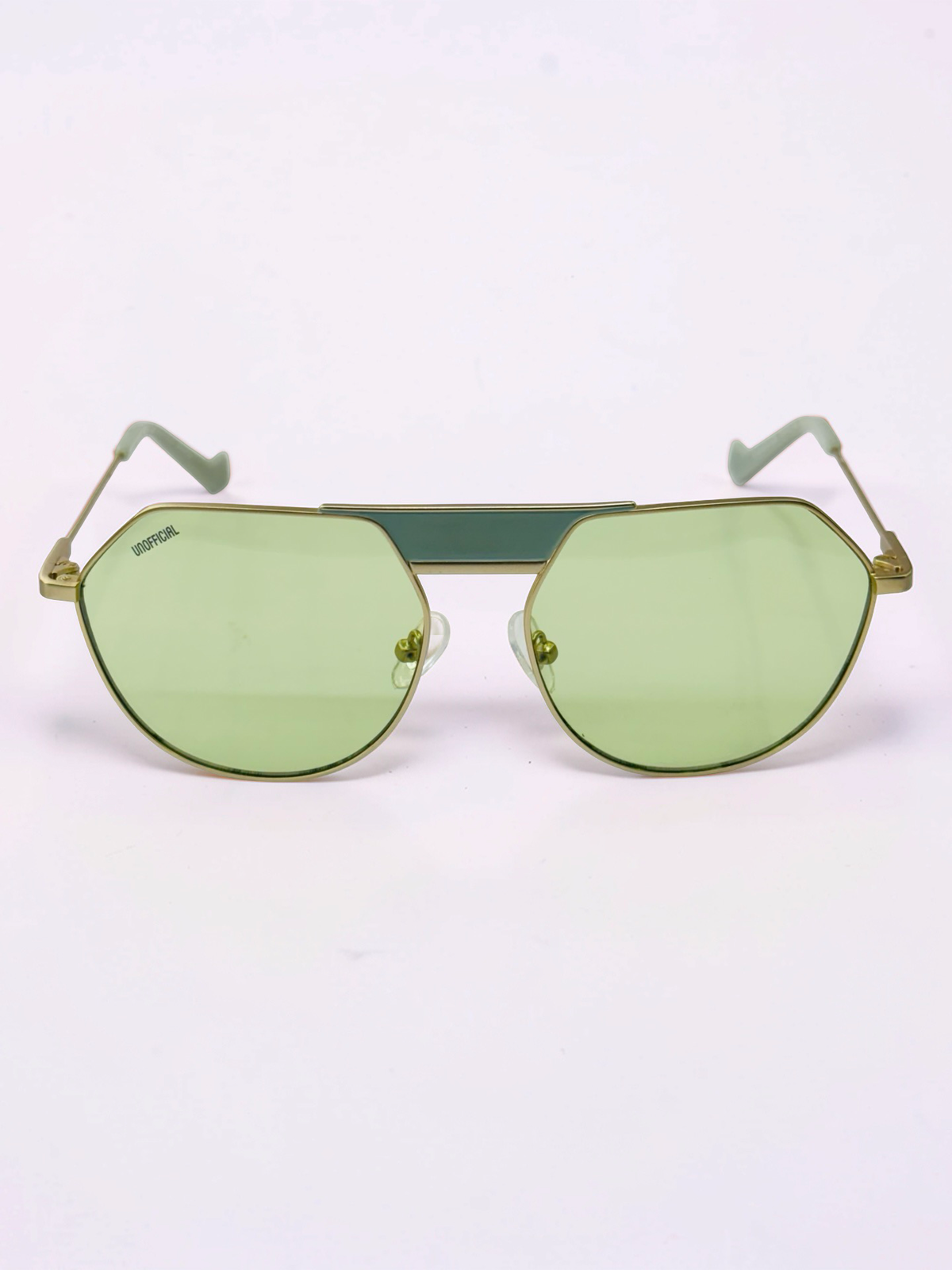 Prescription Sunglasses – Green Tint Geometric