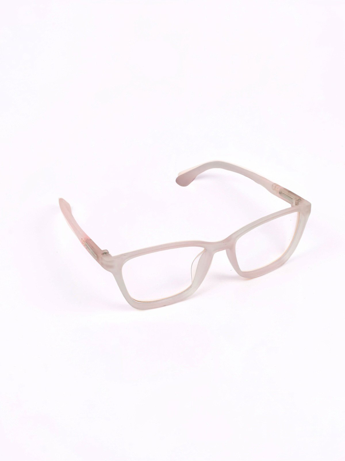 Flexible Geometric Eyeglasses – Blush Pink Marble (Medium Fit)